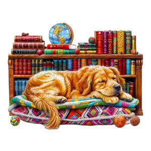 Read more about the article Wooden Jigsaw Puzzle-Sleeping Golden Retriever 66d298e59fce5