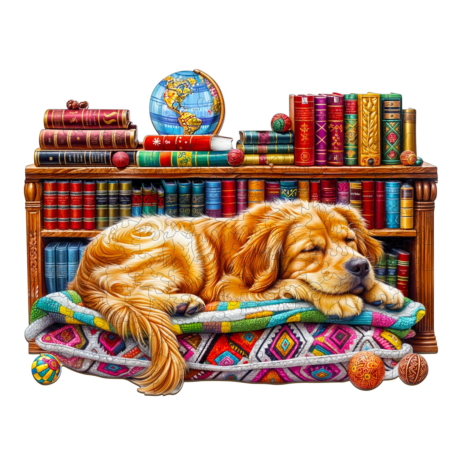 You are currently viewing Wooden Jigsaw Puzzle-Sleeping Golden Retriever 66d298e59fce5