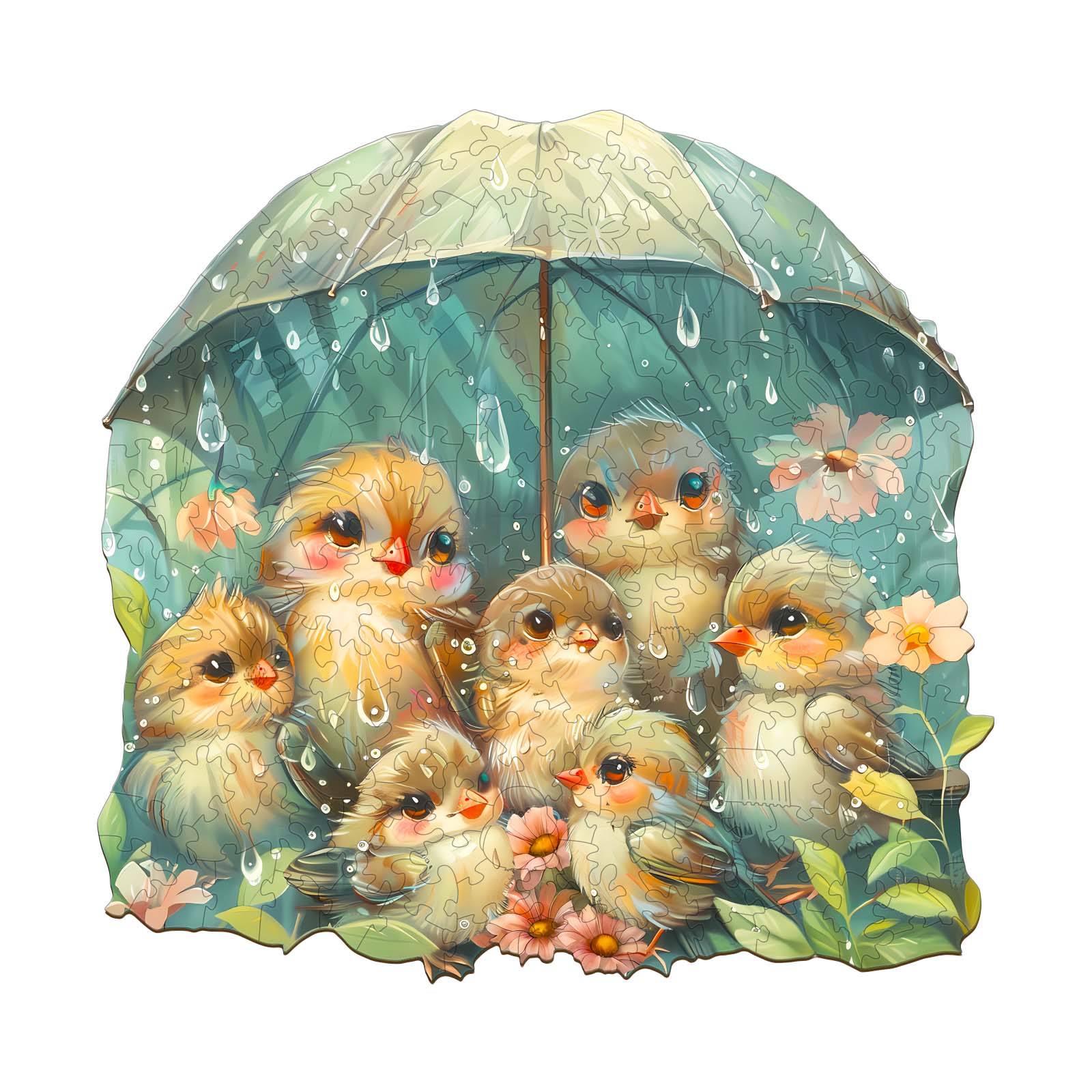 Read more about the article Wooden Jigsaw Puzzle-Birds Holding Umbrella 66d2d6955dada