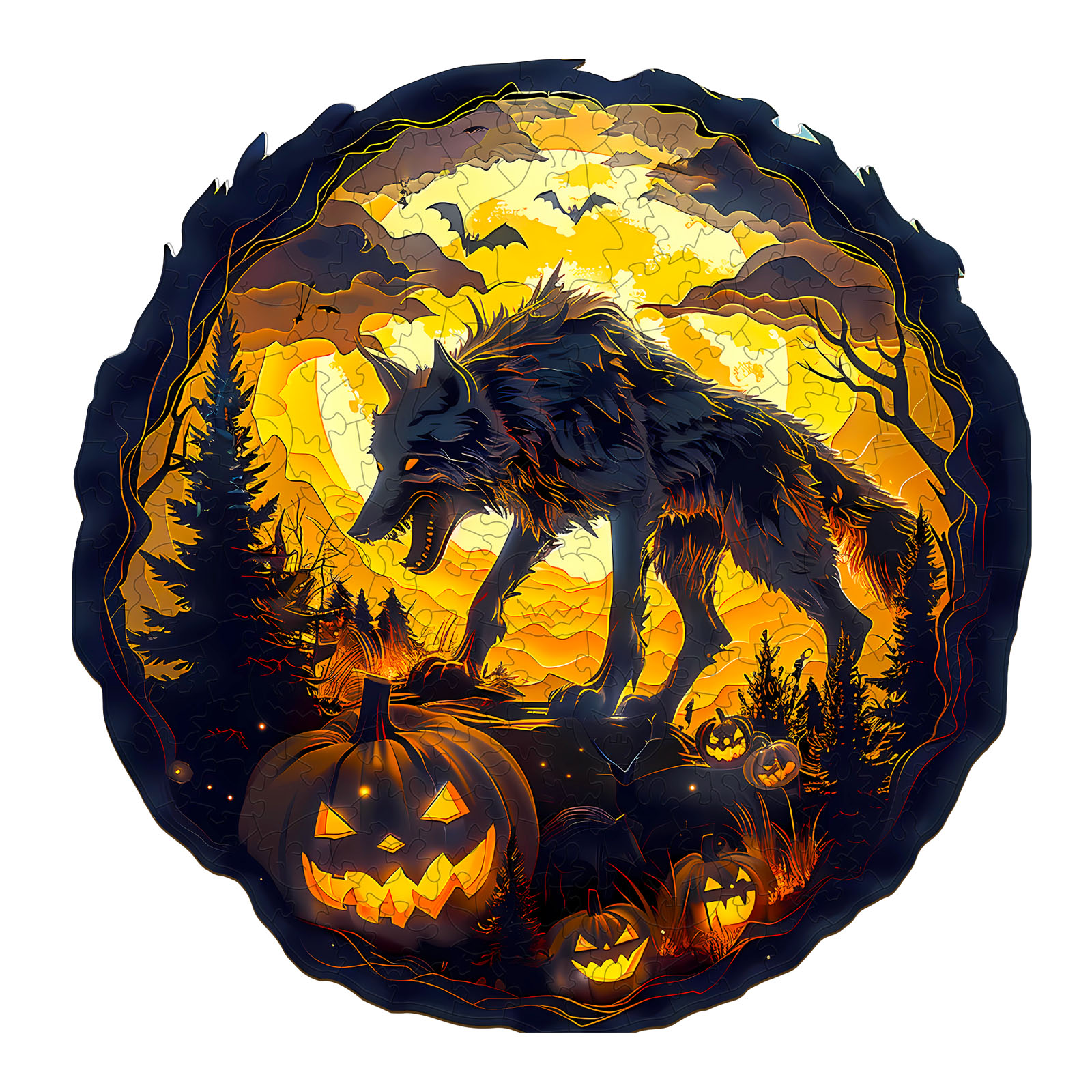 Read more about the article Wooden Jigsaw Puzzle-3D Halloween Wolf 66dc1eff20529