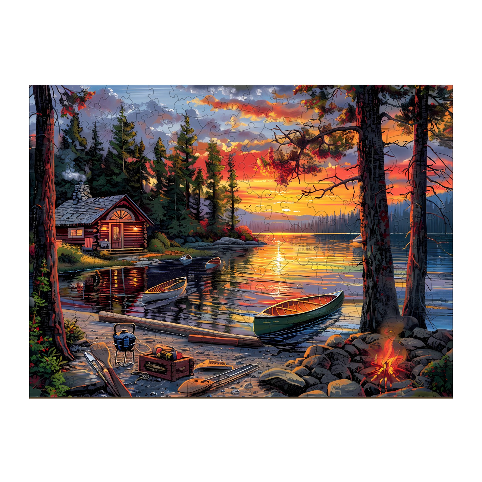 You are currently viewing Wooden Jigsaw Puzzle – Canoe Lake 1 66eb63839b66e