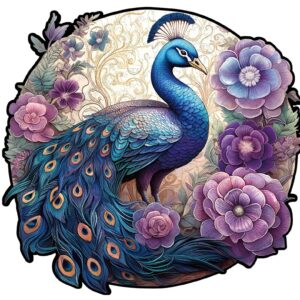 Read more about the article Wooden Jigsaw Puzzle-Charming Peacock 66e6c1a31abff