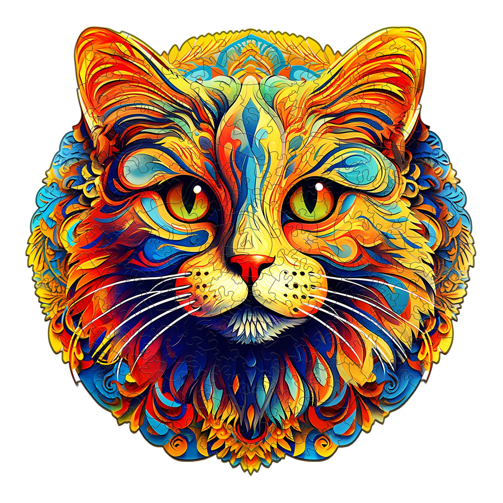 You are currently viewing Wooden Jigsaw Puzzle – Colorful Cat 66e940f752667