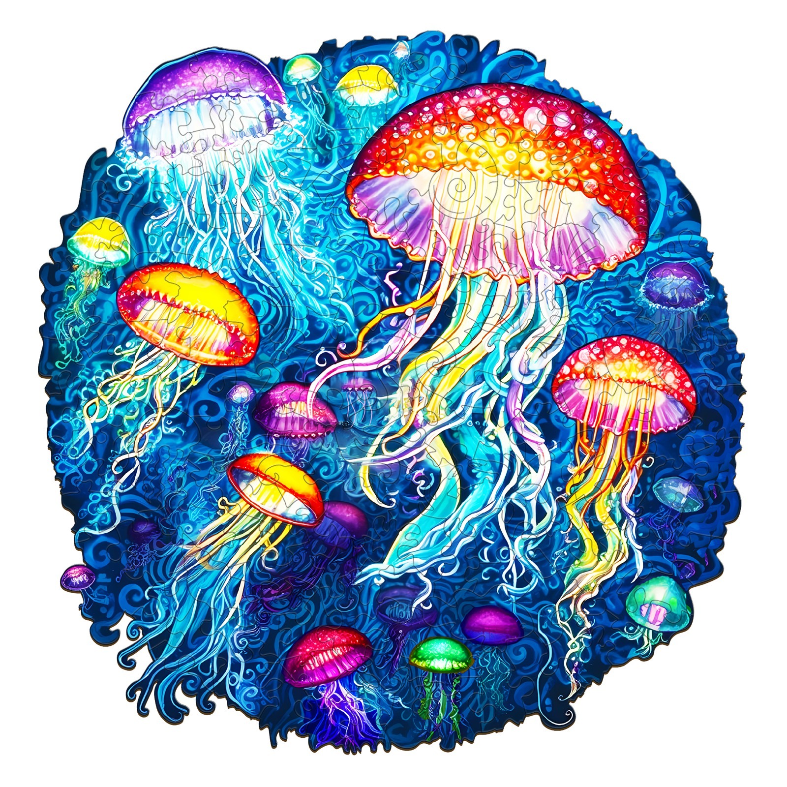 You are currently viewing Wooden Jigsaw Puzzle-colorful jellyfish 66e596926ea9f