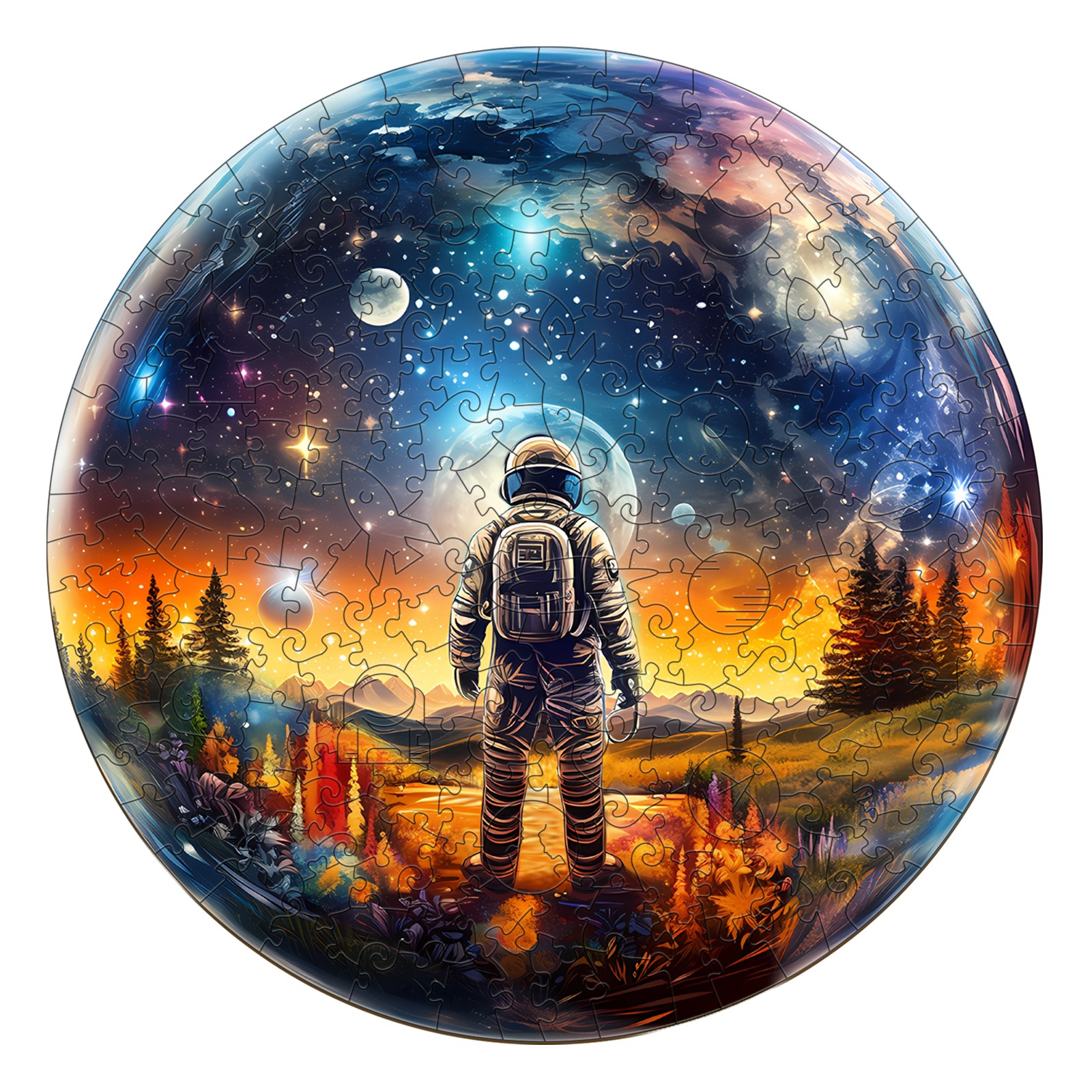 You are currently viewing Wooden Jigsaw Puzzle -Crystal Ball Astronaut 66df2eda1a7fc