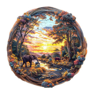 Read more about the article Wooden Jigsaw Puzzle-Elephant at Sunset 66e73d606d7e5