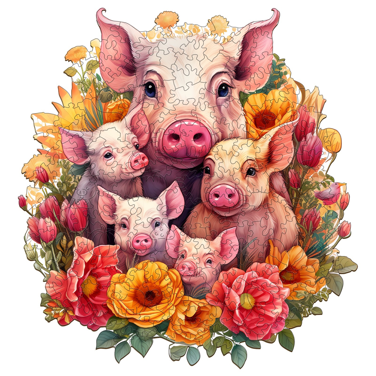 You are currently viewing Wooden Jigsaw Puzzle-Mother pig and piglet-1 66e558c1d9c72