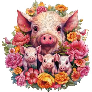 Read more about the article Wooden Jigsaw Puzzle-Mother pig and piglet-2 66de9e874280c