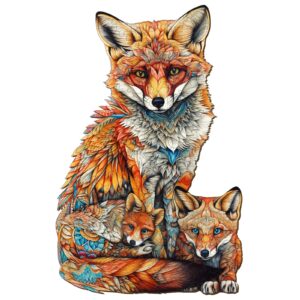 Read more about the article Wooden Jigsaw Puzzle-Parent-Child Fox 66ea9558f3c2a