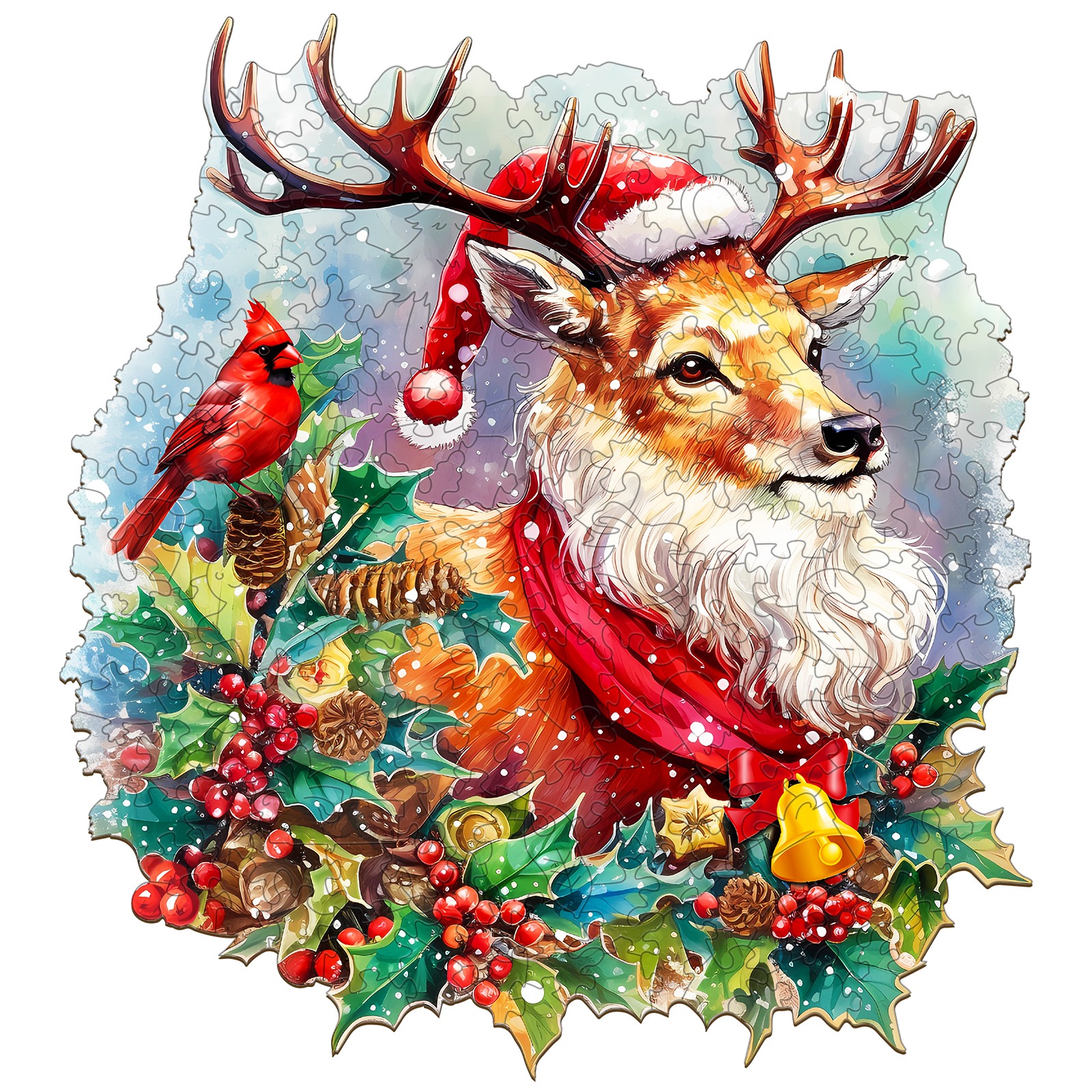 You are currently viewing Wooden Jigsaw Puzzle-Sparkle Christmas Reindeer 66de89c86e73d