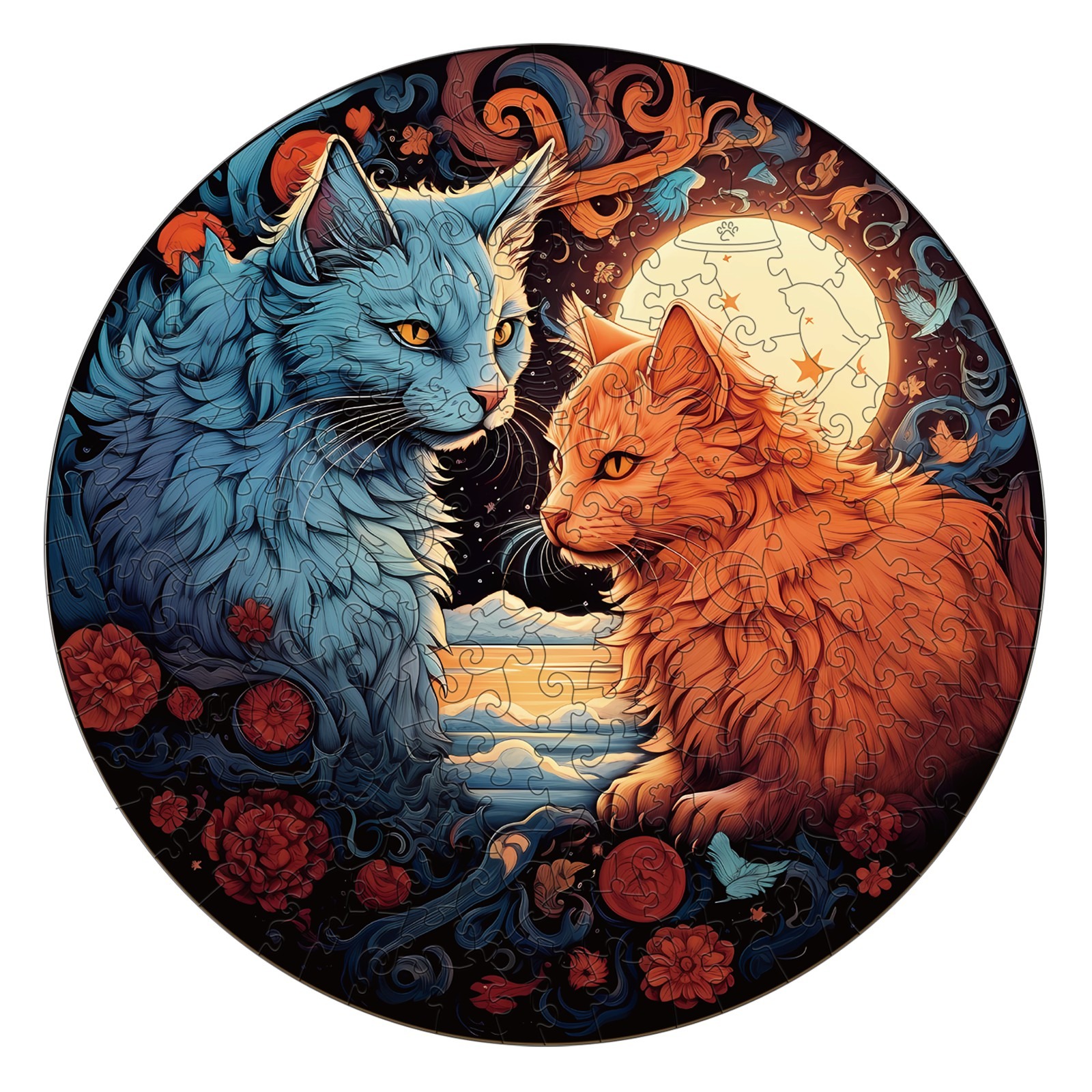 You are currently viewing Wooden Jigsaw Puzzle-YIN YANG CAT-1 66e2cef961208