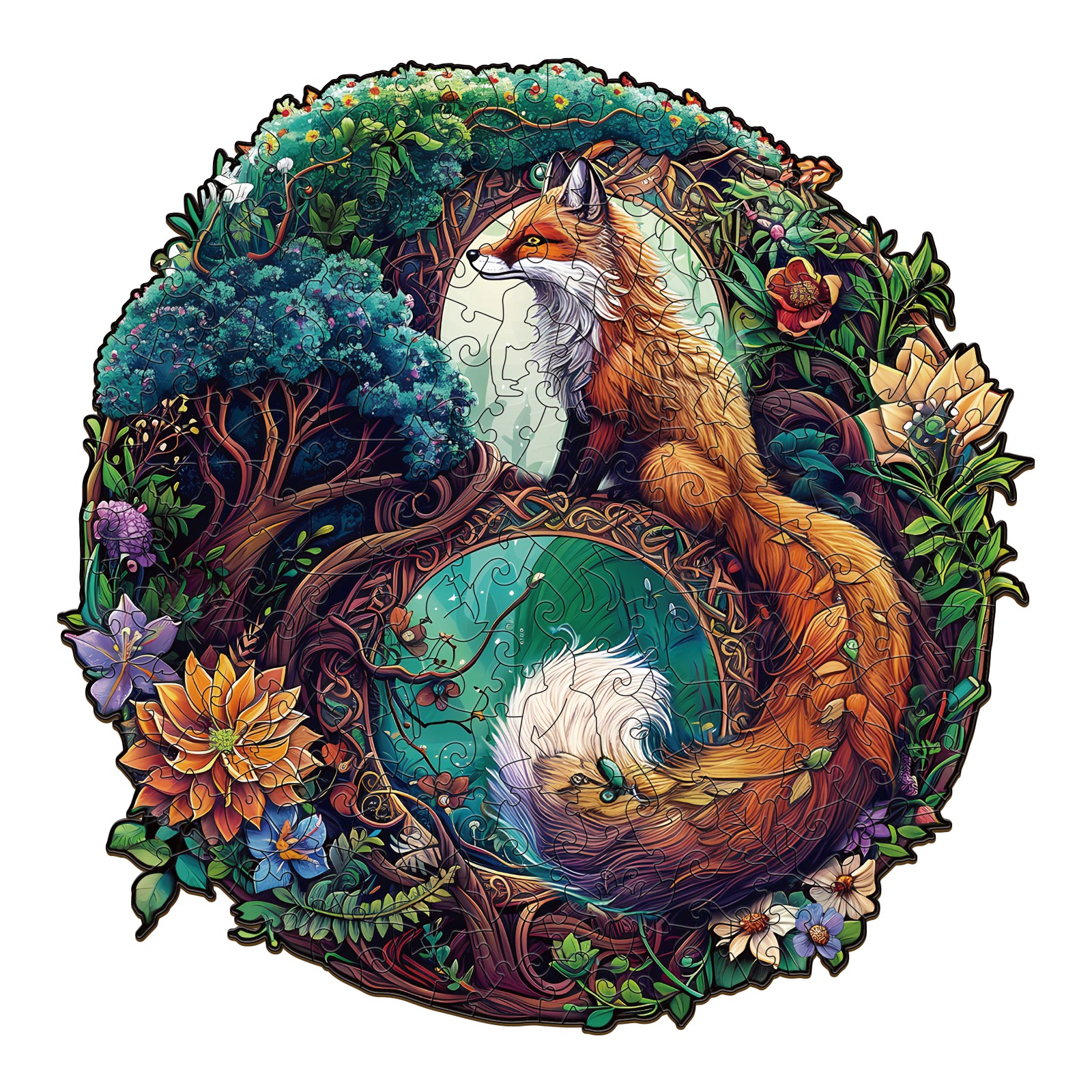 You are currently viewing Wooden Jigsaw Puzzle – Yin Yang Fox 3 66e184f548559